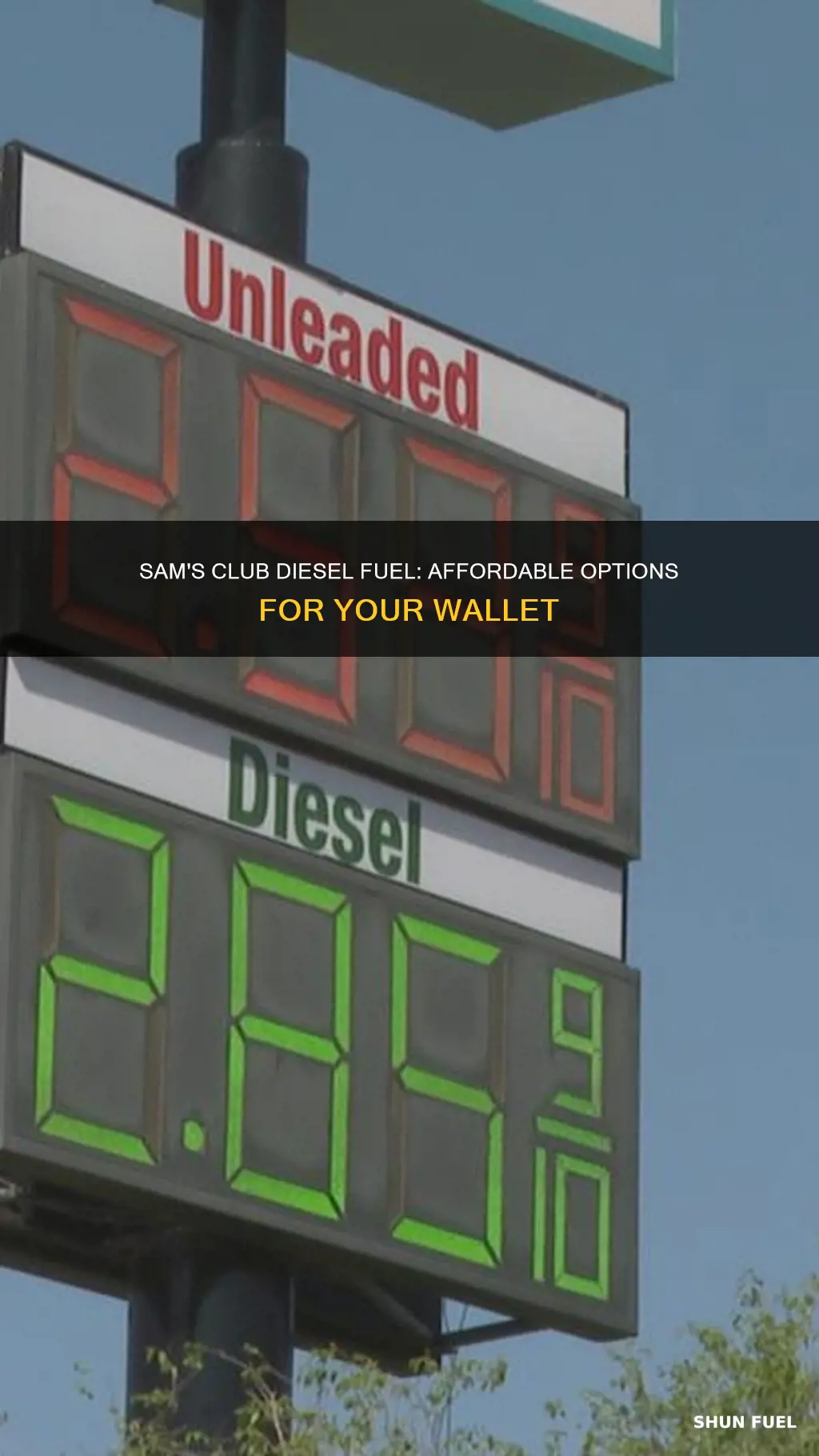 how much is diesel fuel at sam