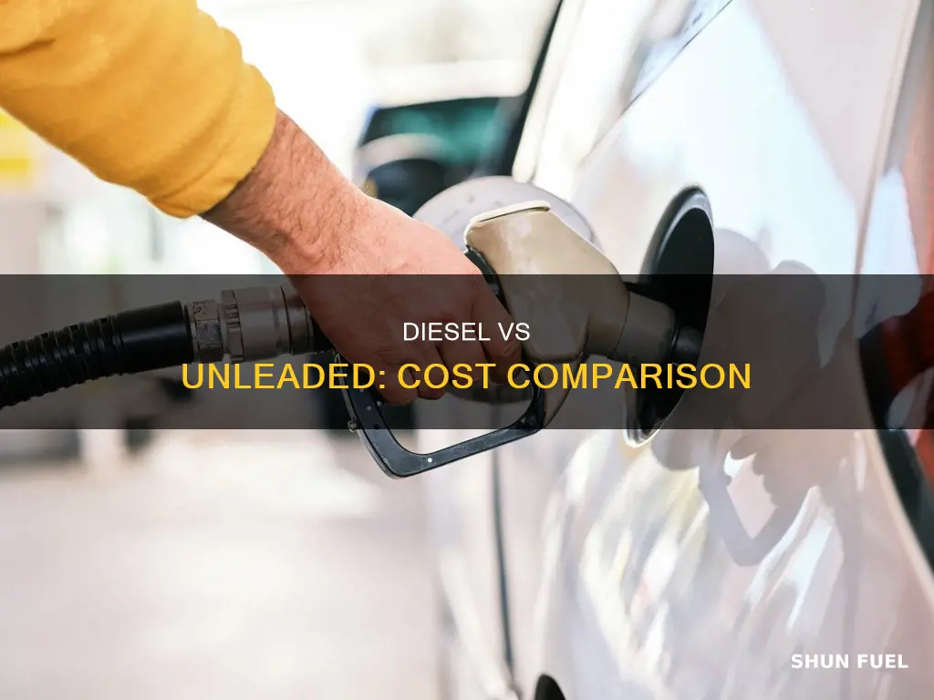 how much is diesel fuel compared to unleaded