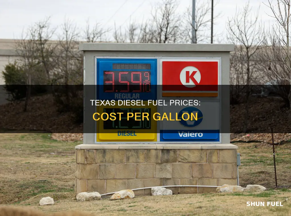 how much is diesel fuel per gallon in texas