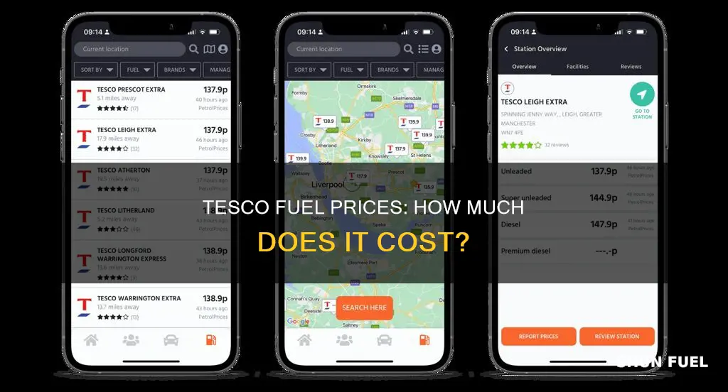 how much is fuel at tesco