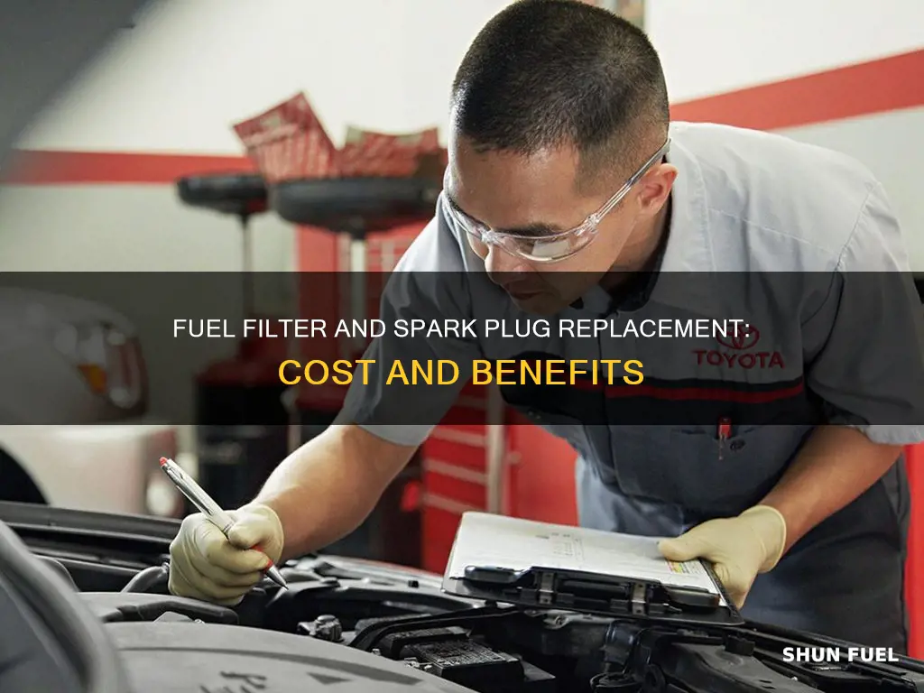 how much is fuel filter and spark plug replacement