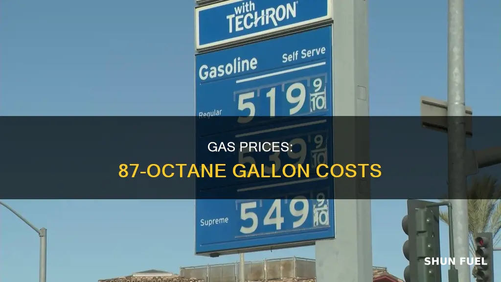 how much is gas fuel price per gallon of 87