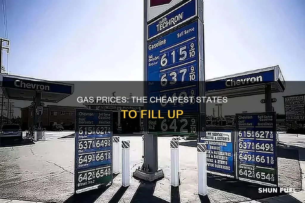 how much is gas in cheapest state