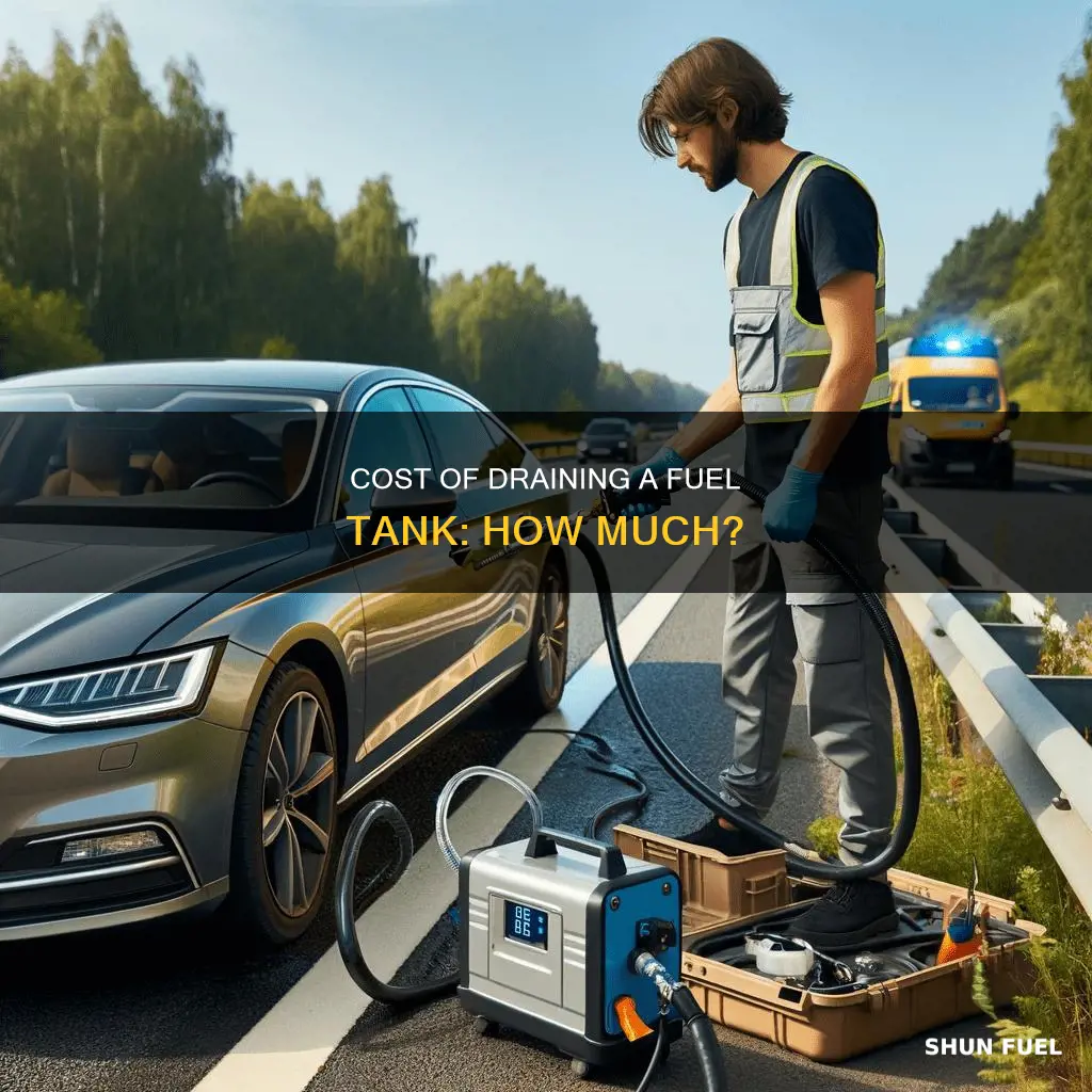 how much is it to drain a fuel tank