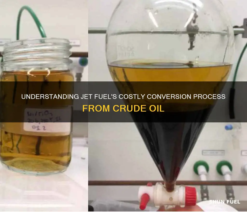 how much is lost when converting oil to jet fuel