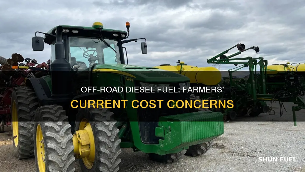 how much is off road diesel fuel for farmers now