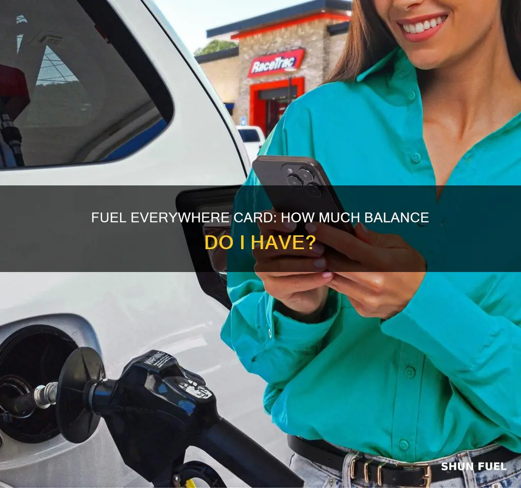how much is on my fuel everywhere card