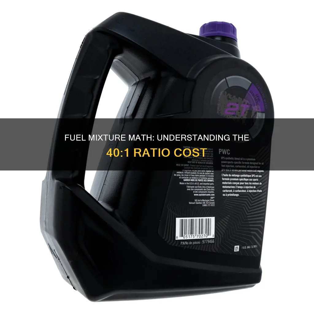 how much is premixed 40 1 ratio for fuel