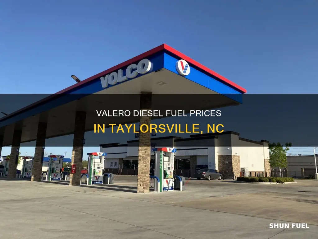 how much is valero diesel fuel in taylorsville nc
