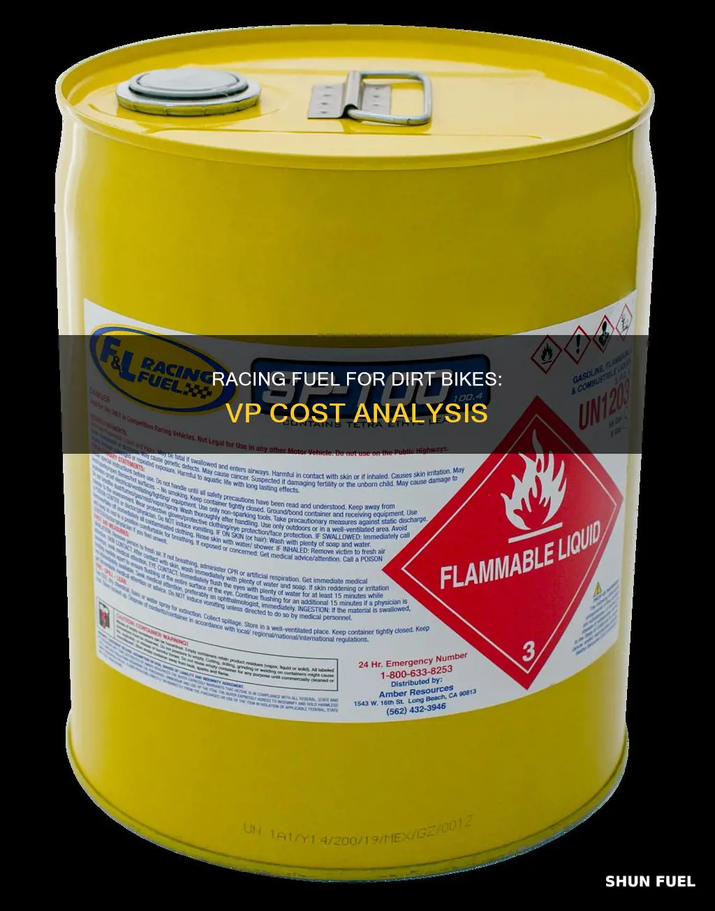 how much is vp racing fuel dirt bike