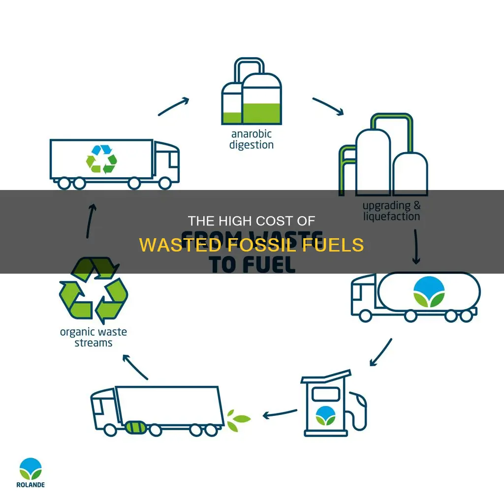 how much is wasted in fossil fuels