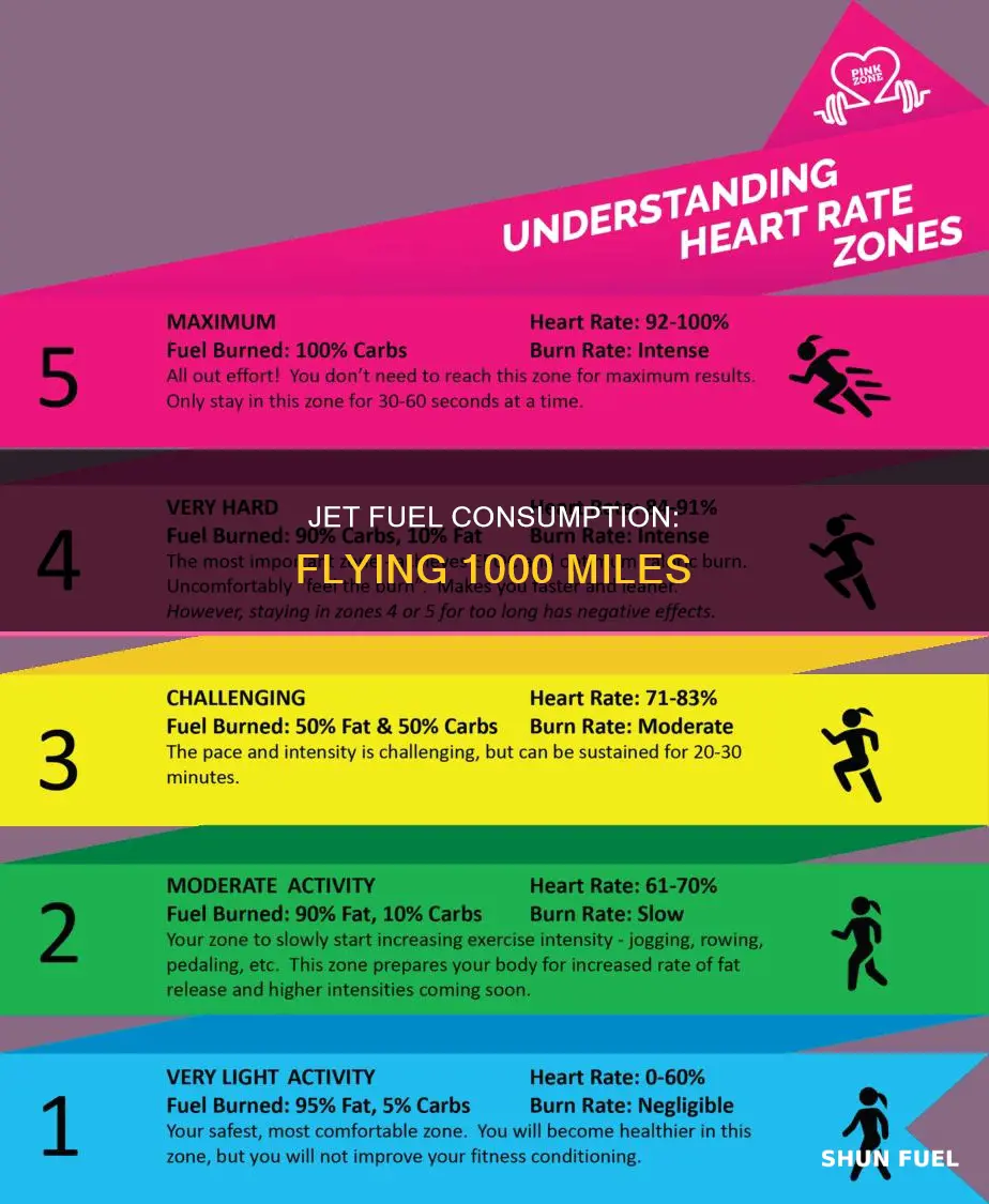 how much jet fuel to fly 1000 miles