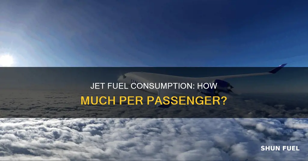 how much jet fuel used per passanger