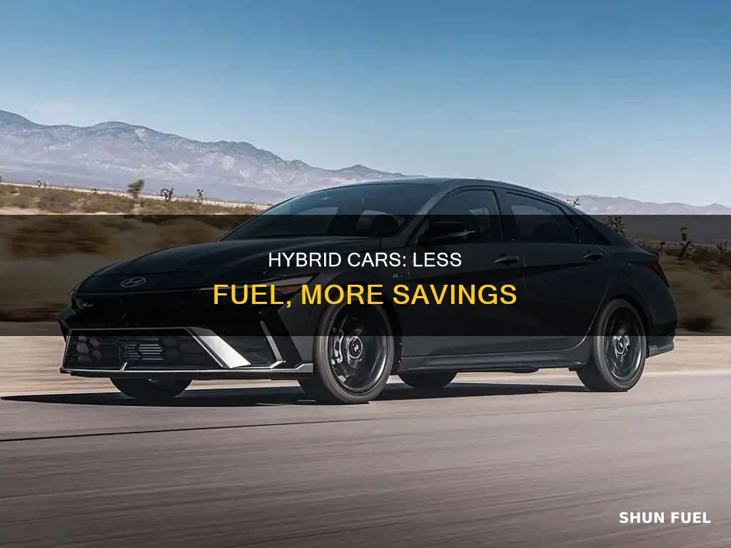 how much less fuel does a hybrid use