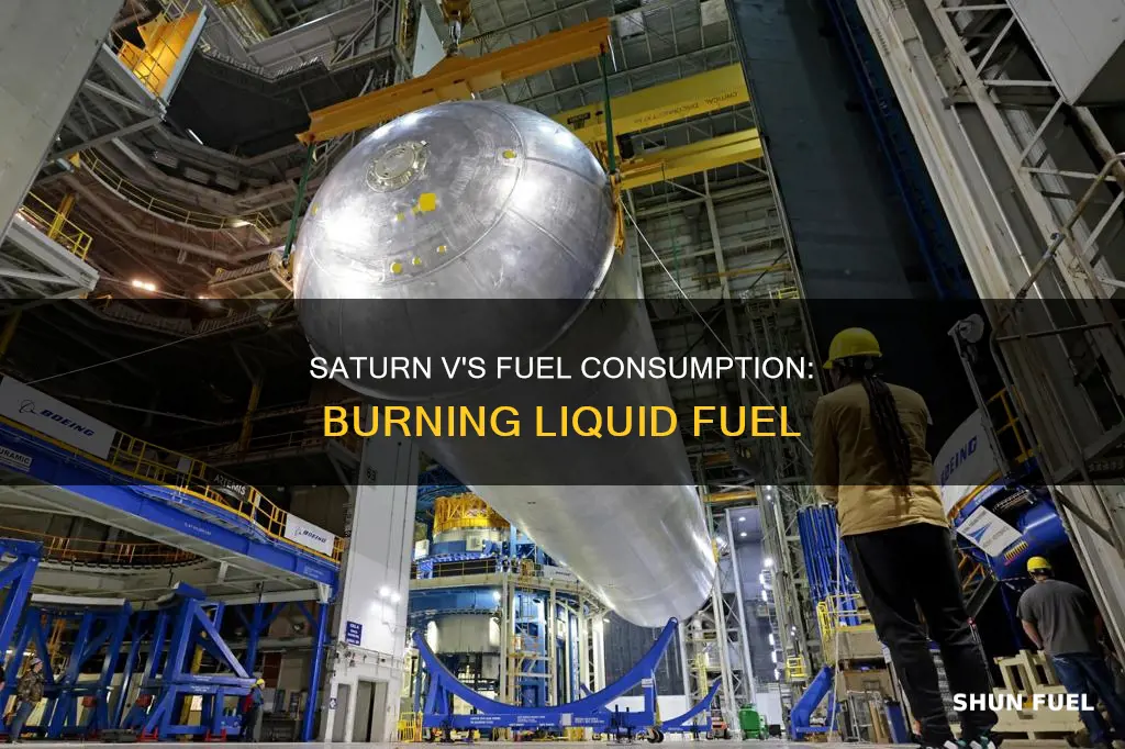 how much liquid fuel does saturn 5 burn