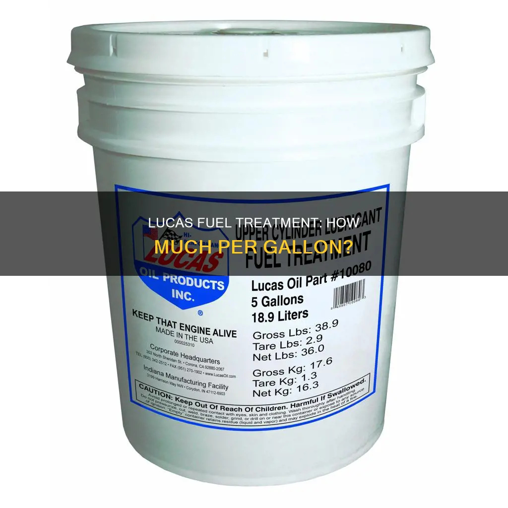 how much lucas fuel treatment per gallon