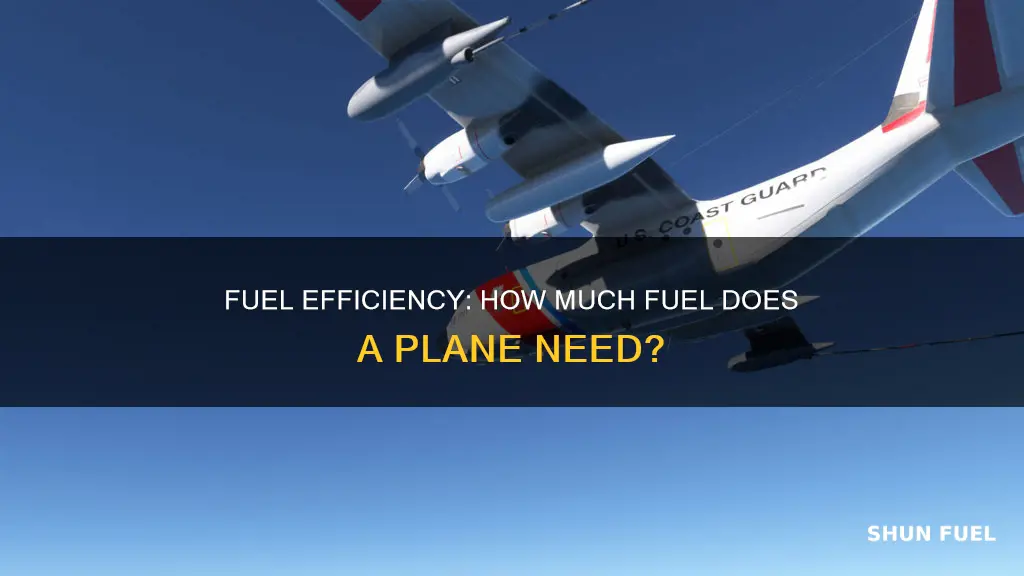 how much mass of fuel foes a plane need