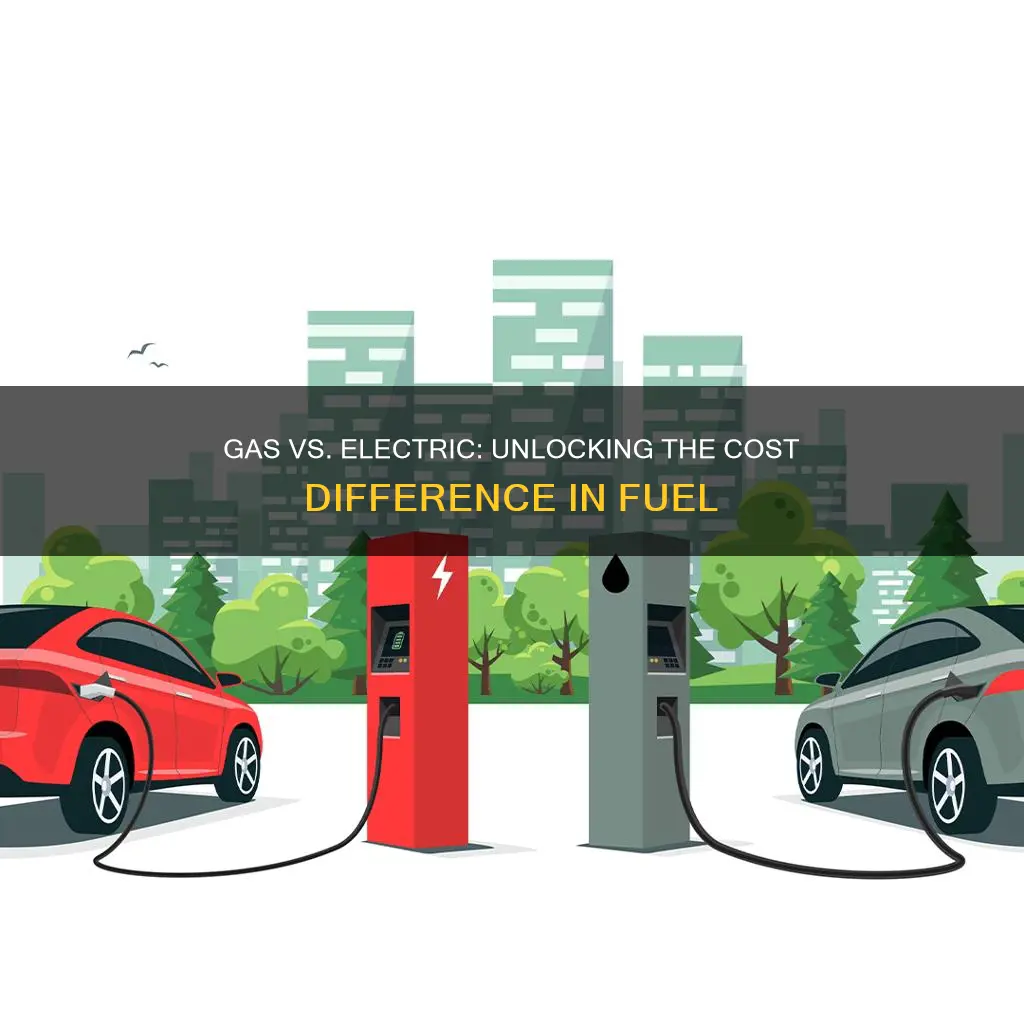 how much money for gas fuel car vs electric