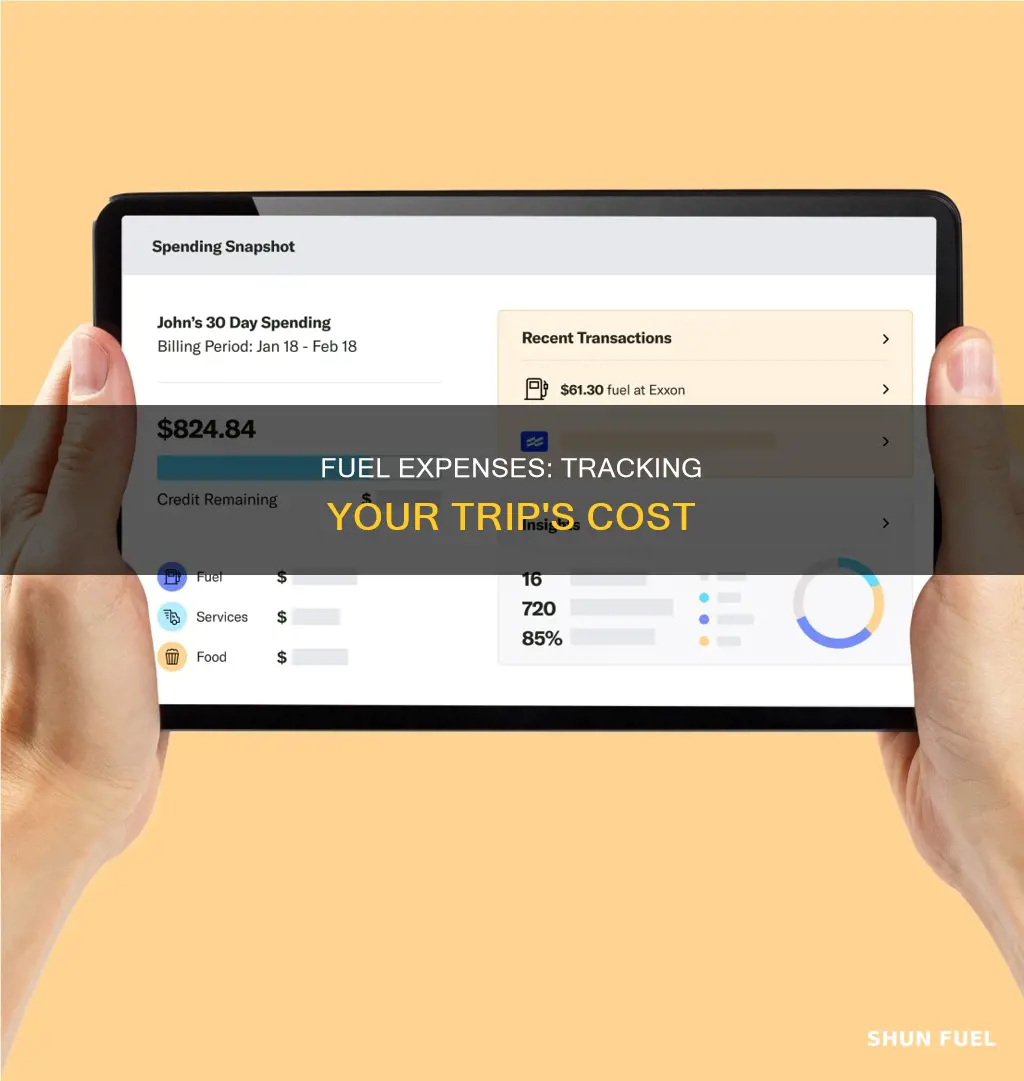 how much money spent on fuel during a trip