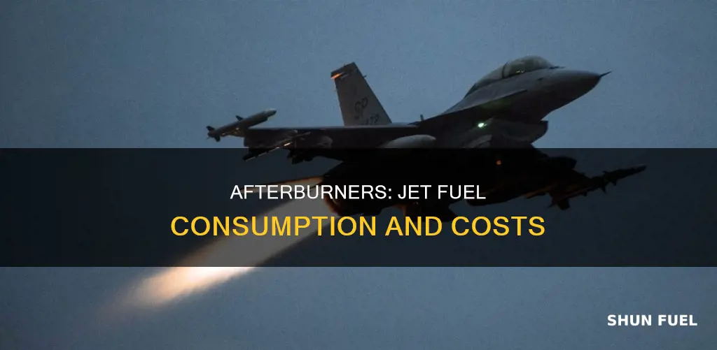 how much more jet fuel is consumed on afterburner