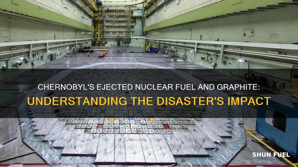 how much nuclear fuel and graphite were ejected at chernobyl