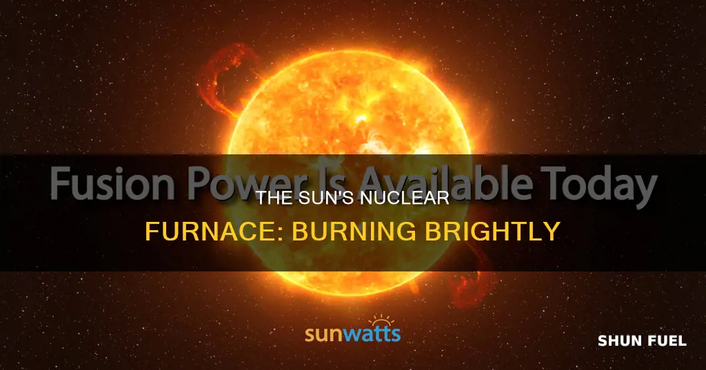 how much nuclear fuel does the sun burn every second