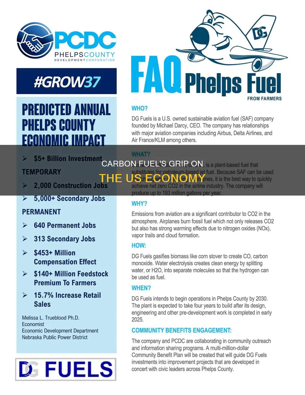 how much o us economy is carbon fuel