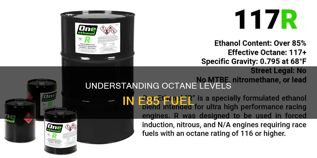 how much octane in e85 fuel