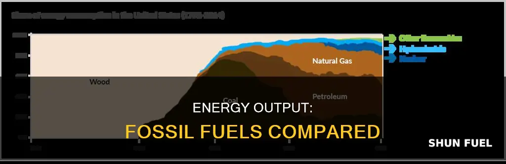 how much of energy do diffrent fossil fuels make
