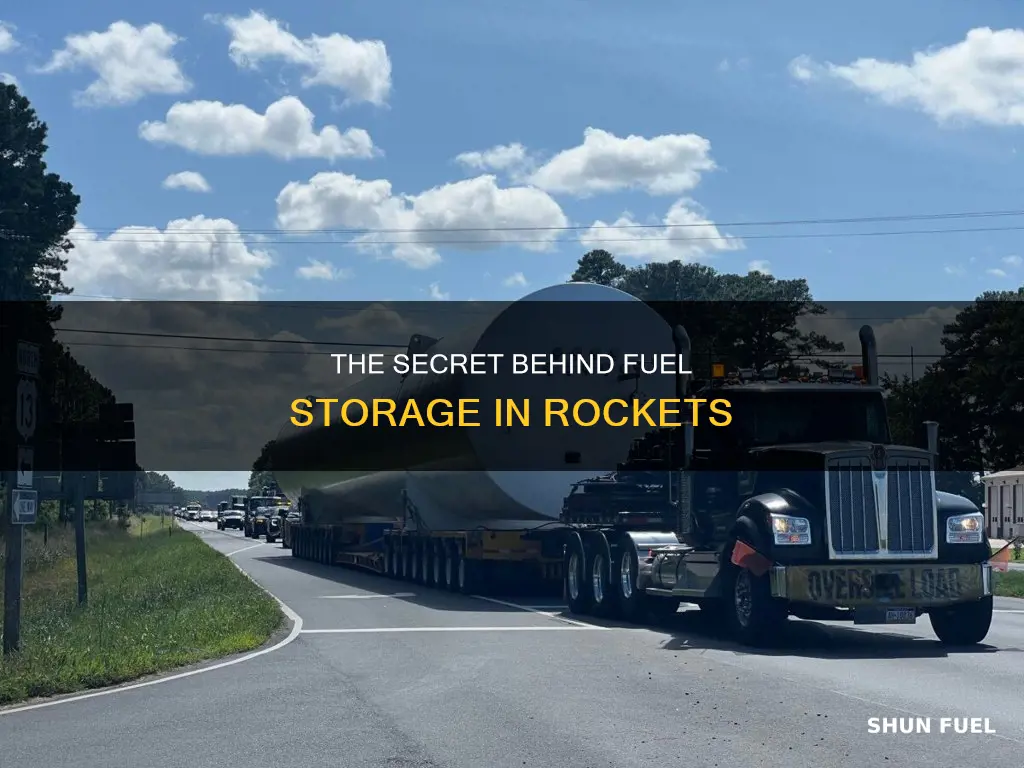 how much of teh rocket is for fuel storage