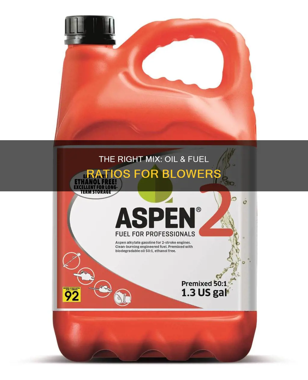 how much oil and fuel to pour in a blower