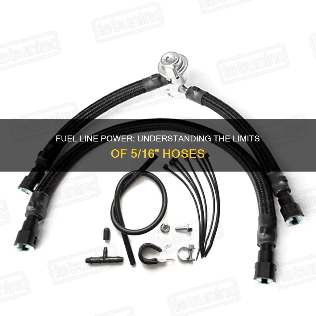 how much power will 5 16 fuel line support