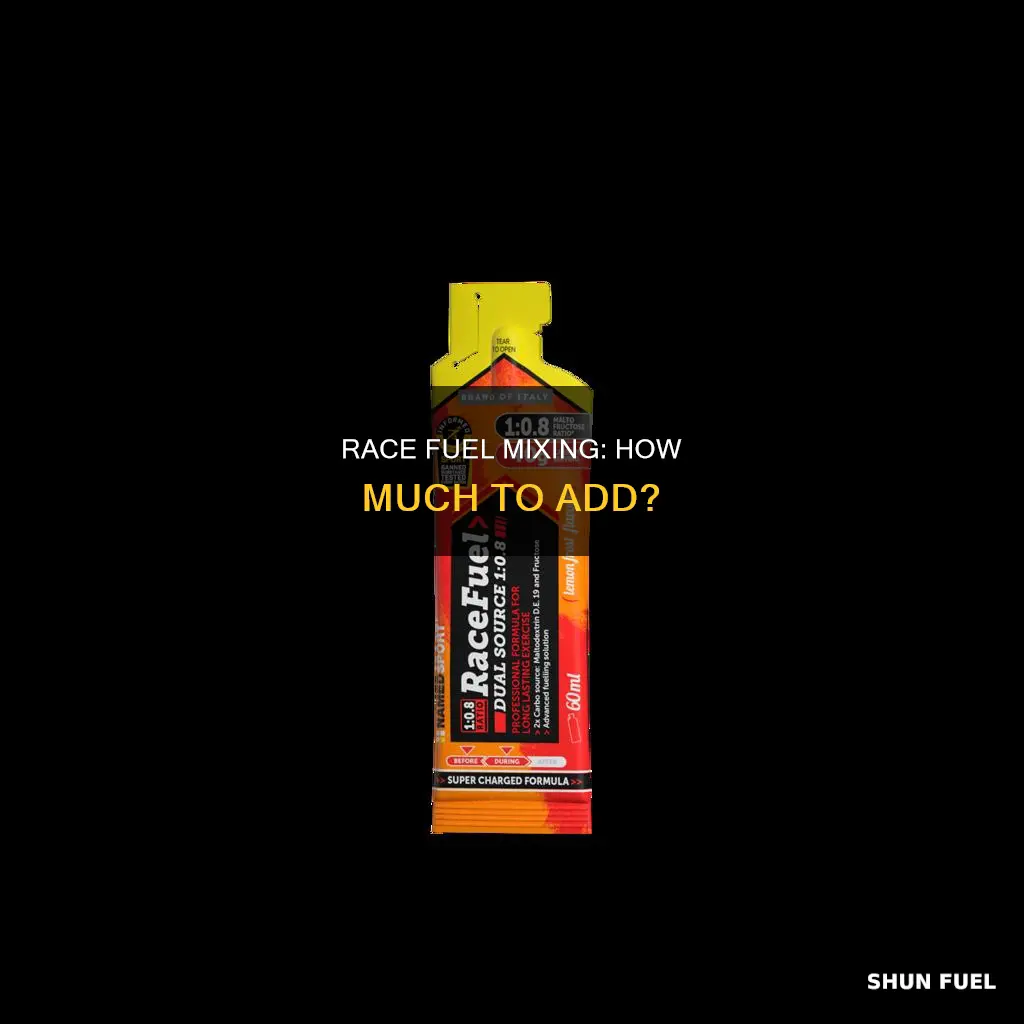 how much race fuel to mix with regular fuel