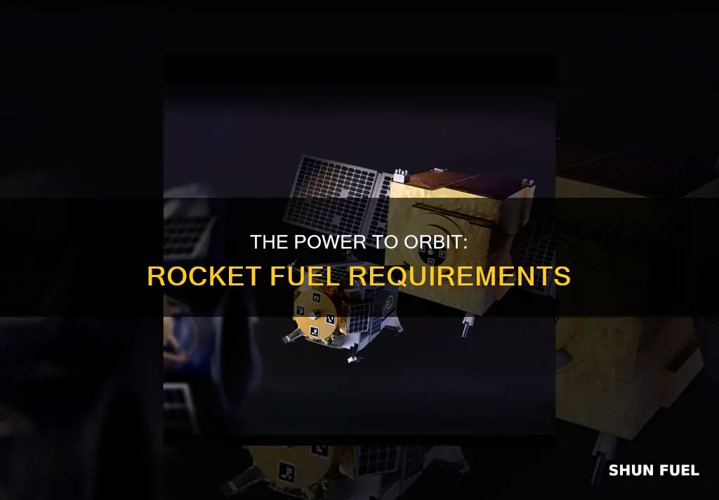 how much rocket fuel does it take get into orbit