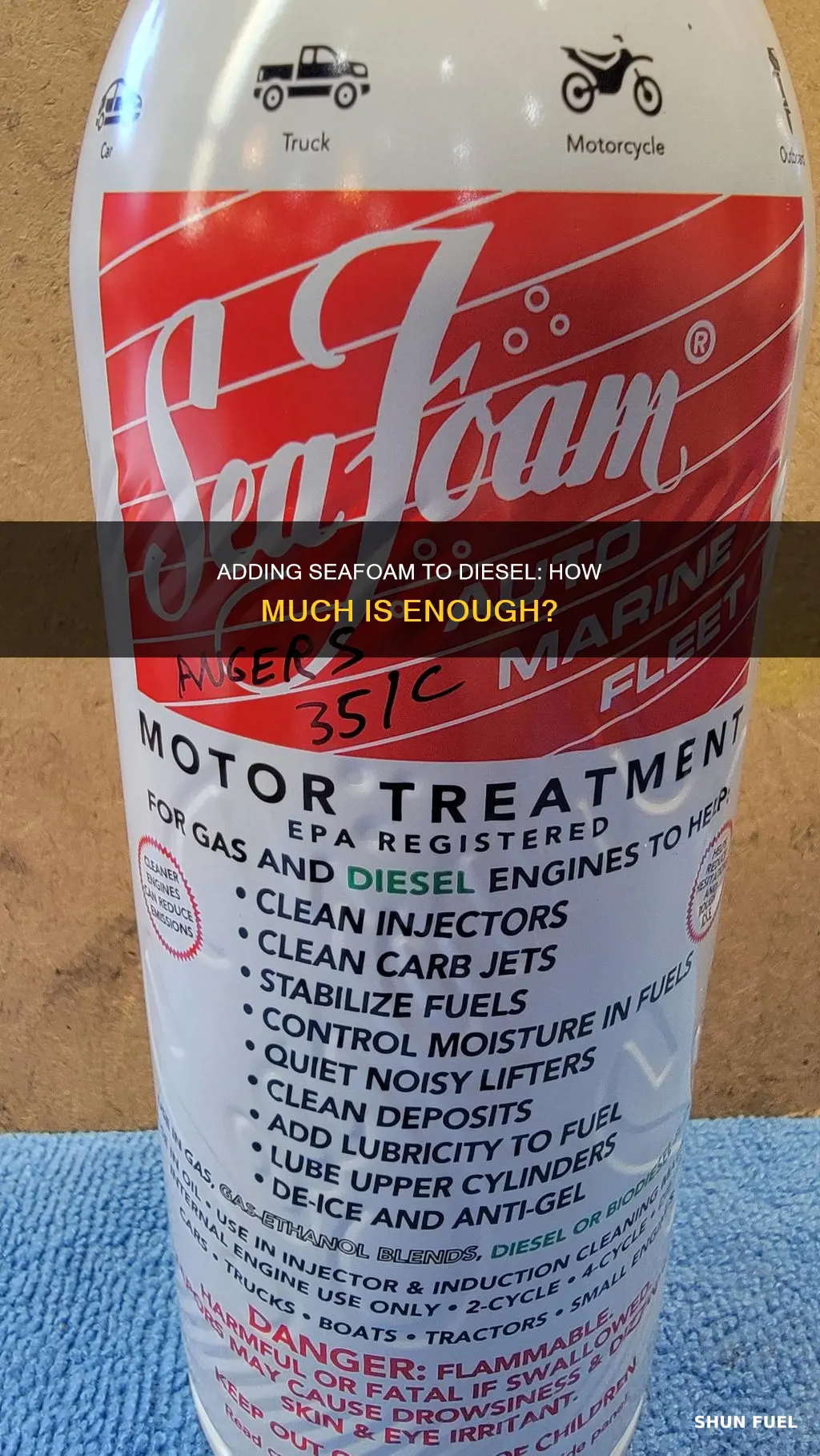 how much seafoam to add to diesel fuel