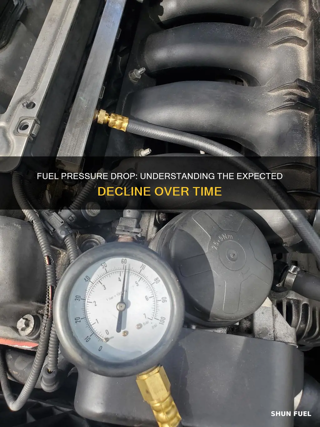 how much should fuel pressure drop over time