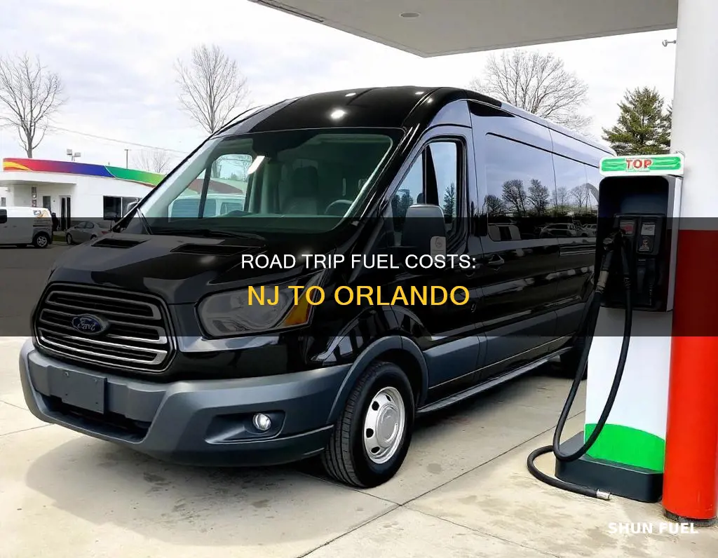 how much spend in fuel from nj to orlando