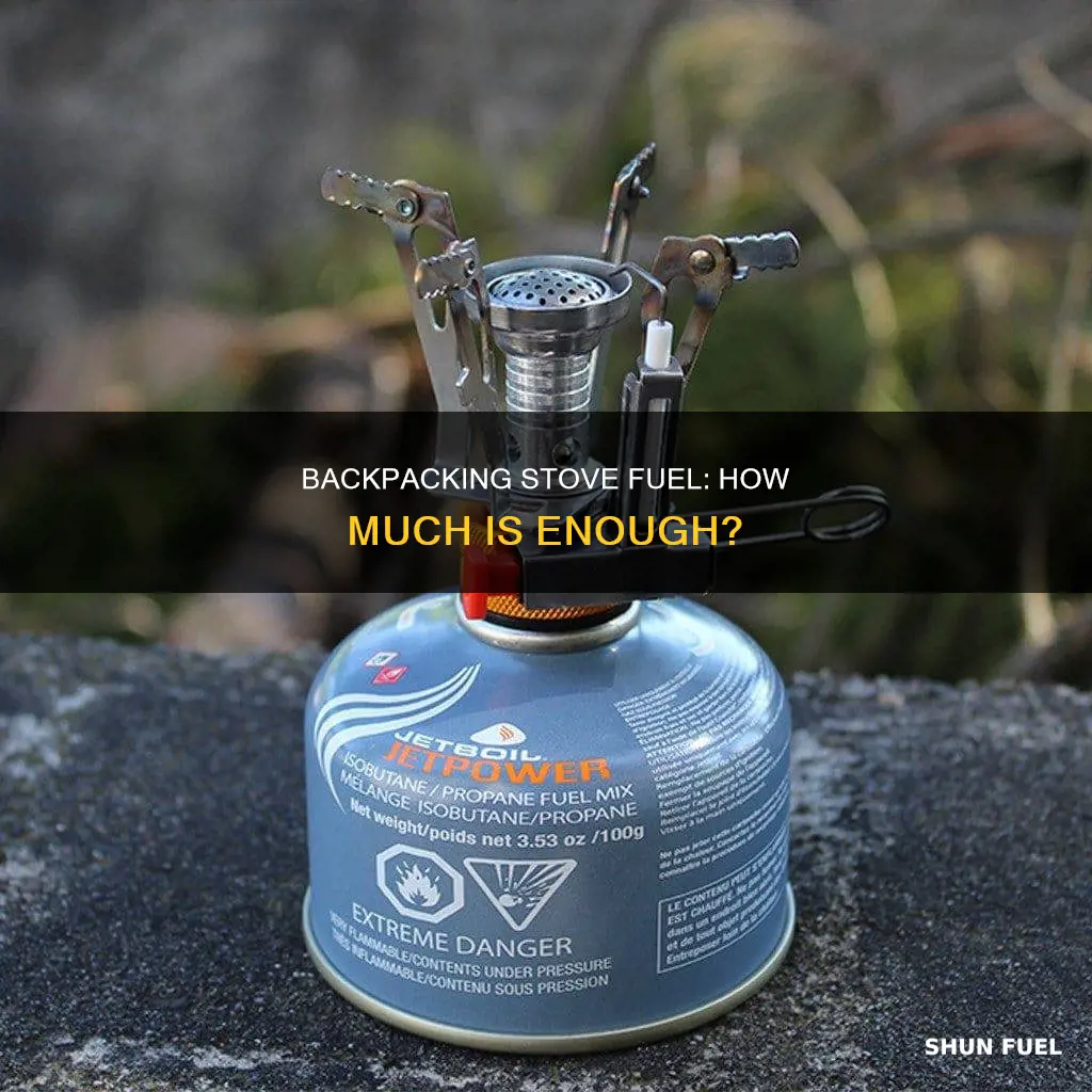 how much stove fuel backpacking