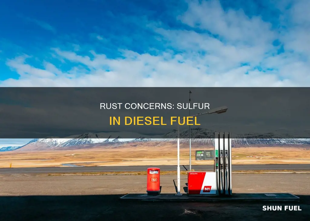 how much sulfur is 20 diesel fuel rust