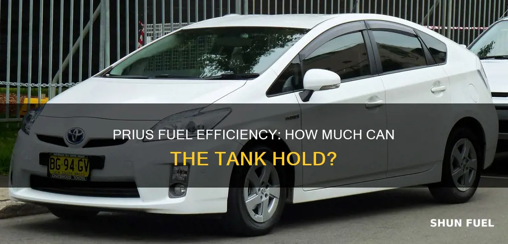how much tank for prius fuel