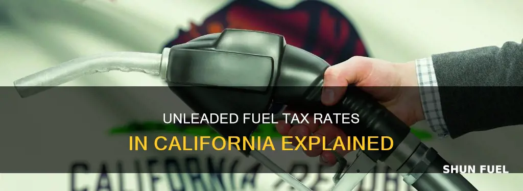 how much tax on unleaded fuel in california