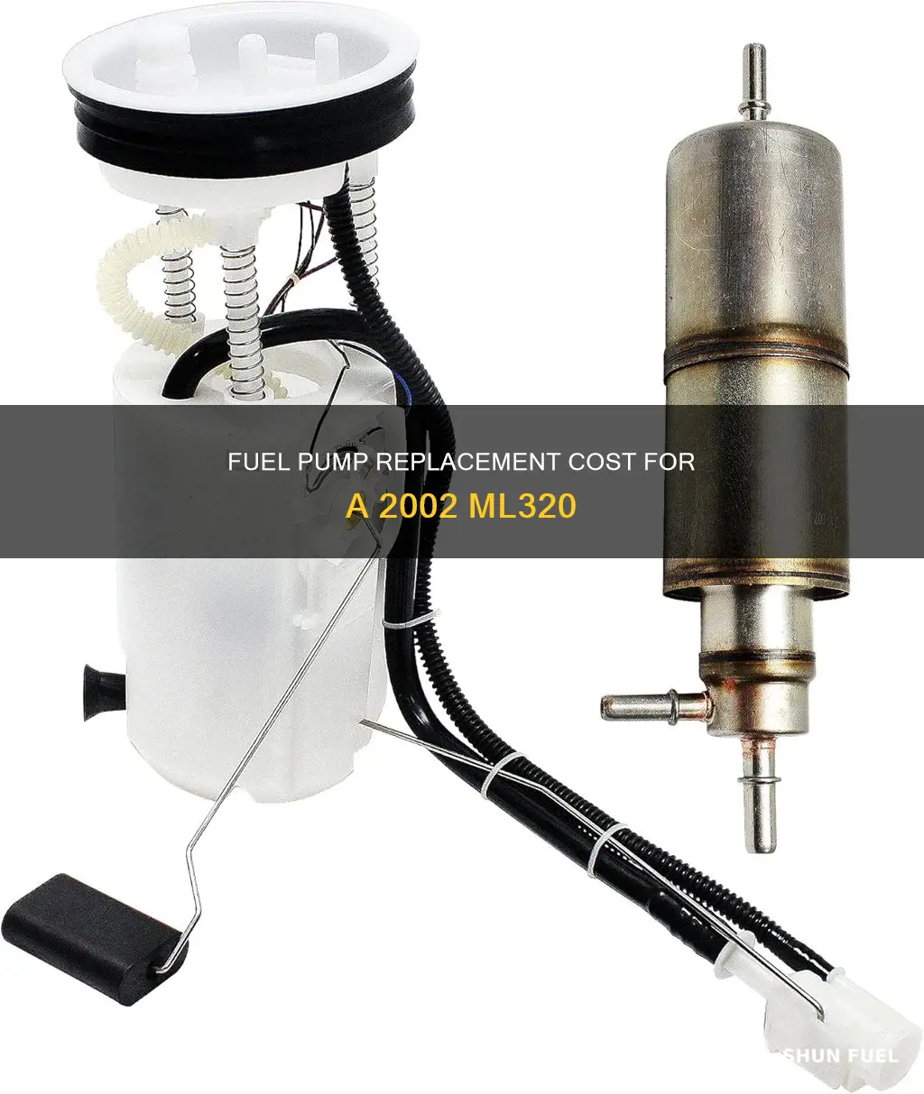 how much to replace fuel pump on 2002 ml320