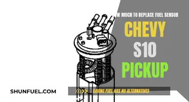 Fuel Sensor Replacement Cost for Chevy S10 Pickup Truck