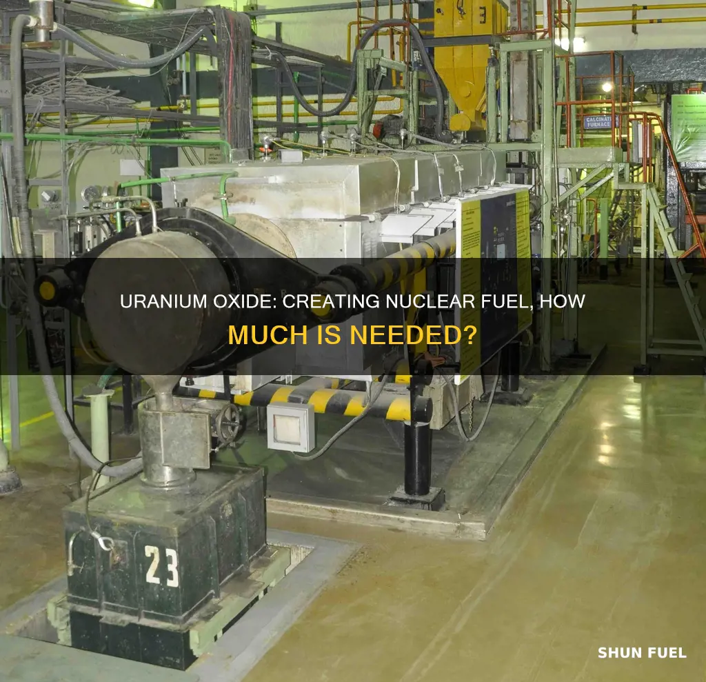 how much uranium oxide is needed to create nuclear fuel