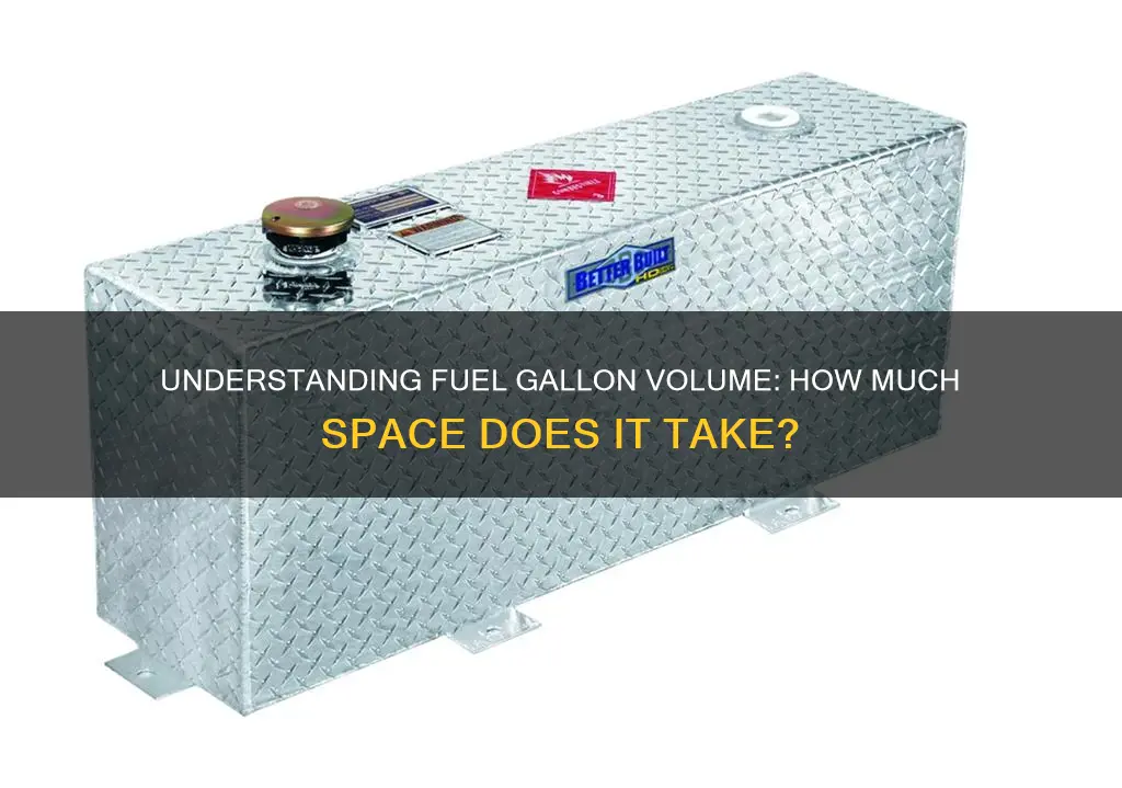 how much voume does a gallon of fuel take up
