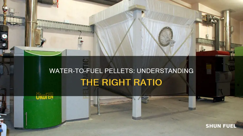 how much water for fuel pellets