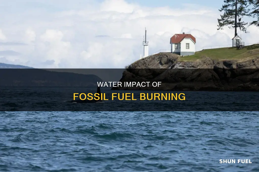 how much water released from burning fossil fuels
