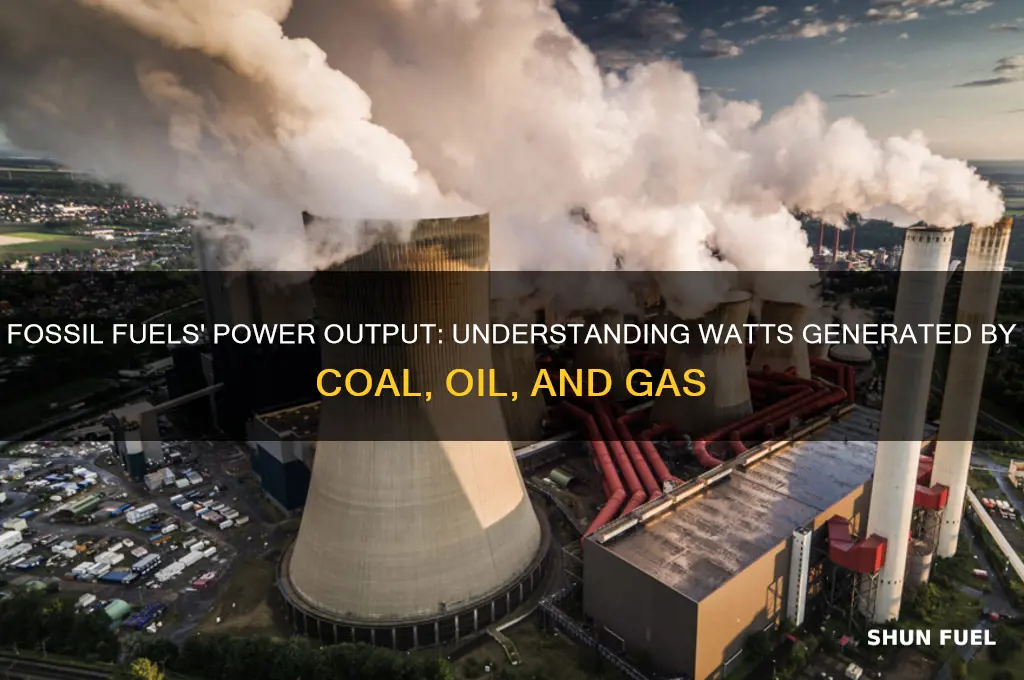 how much watts does fossil fuels produces