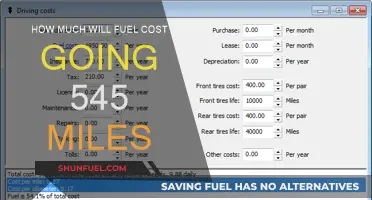 Fuel Costs for a 545-Mile Trip: What to Expect