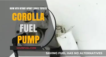 Step-by-Step Guide to Disassembling a 2002 Toyota Corolla Fuel Pump